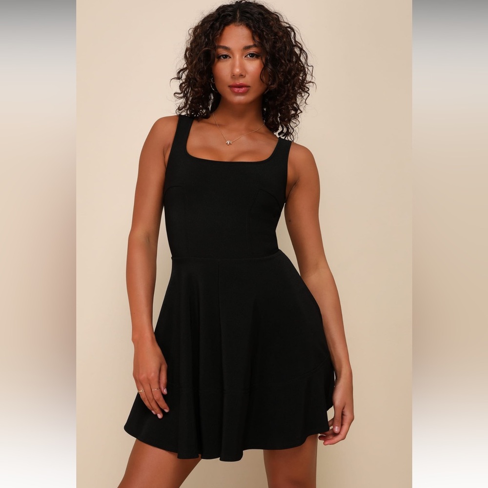 NWT Lulu’s Home Before Daylight Dress in Black Sold Out
